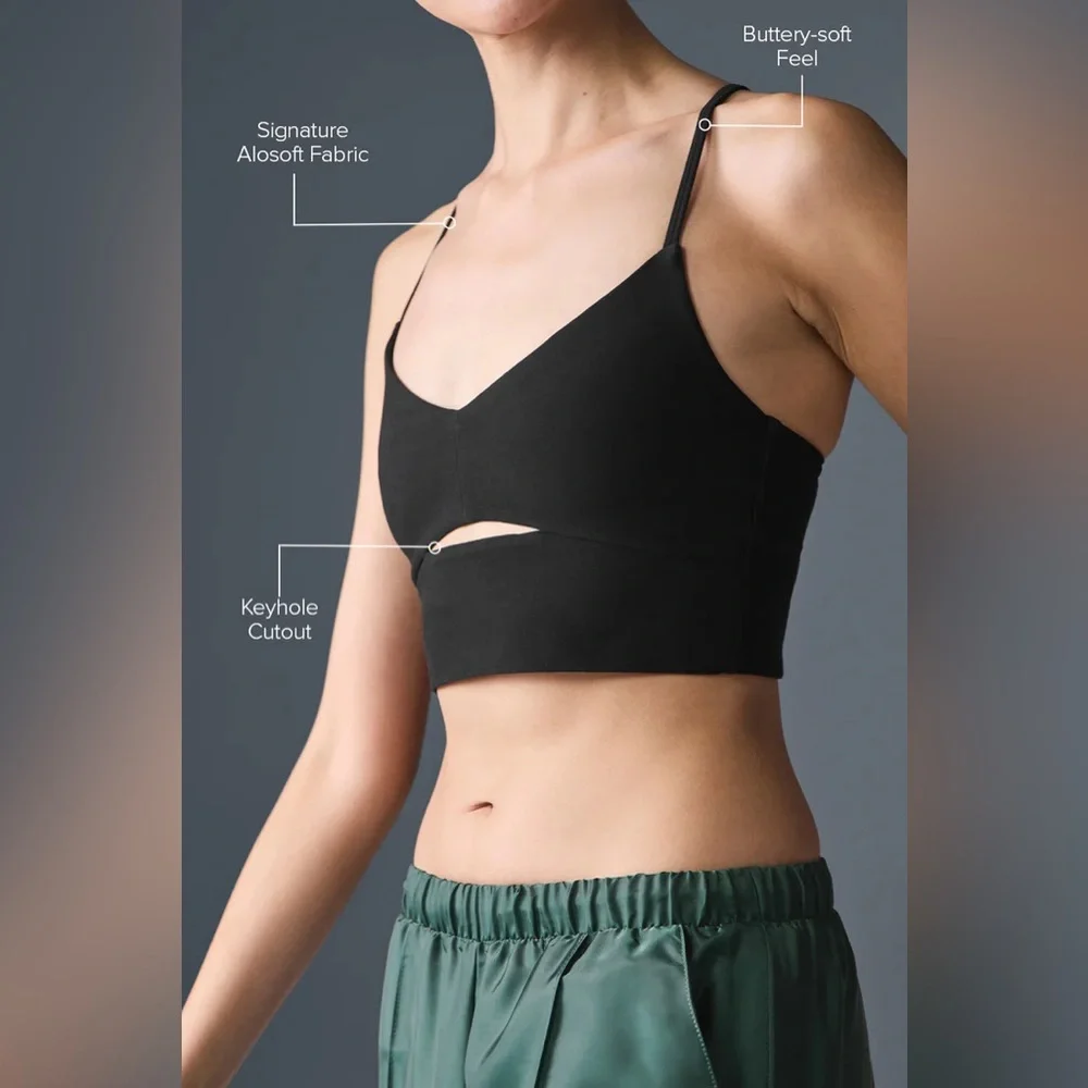 ALO YOGA | ✨NEW✨ Alosoft Highlight Bra in Black